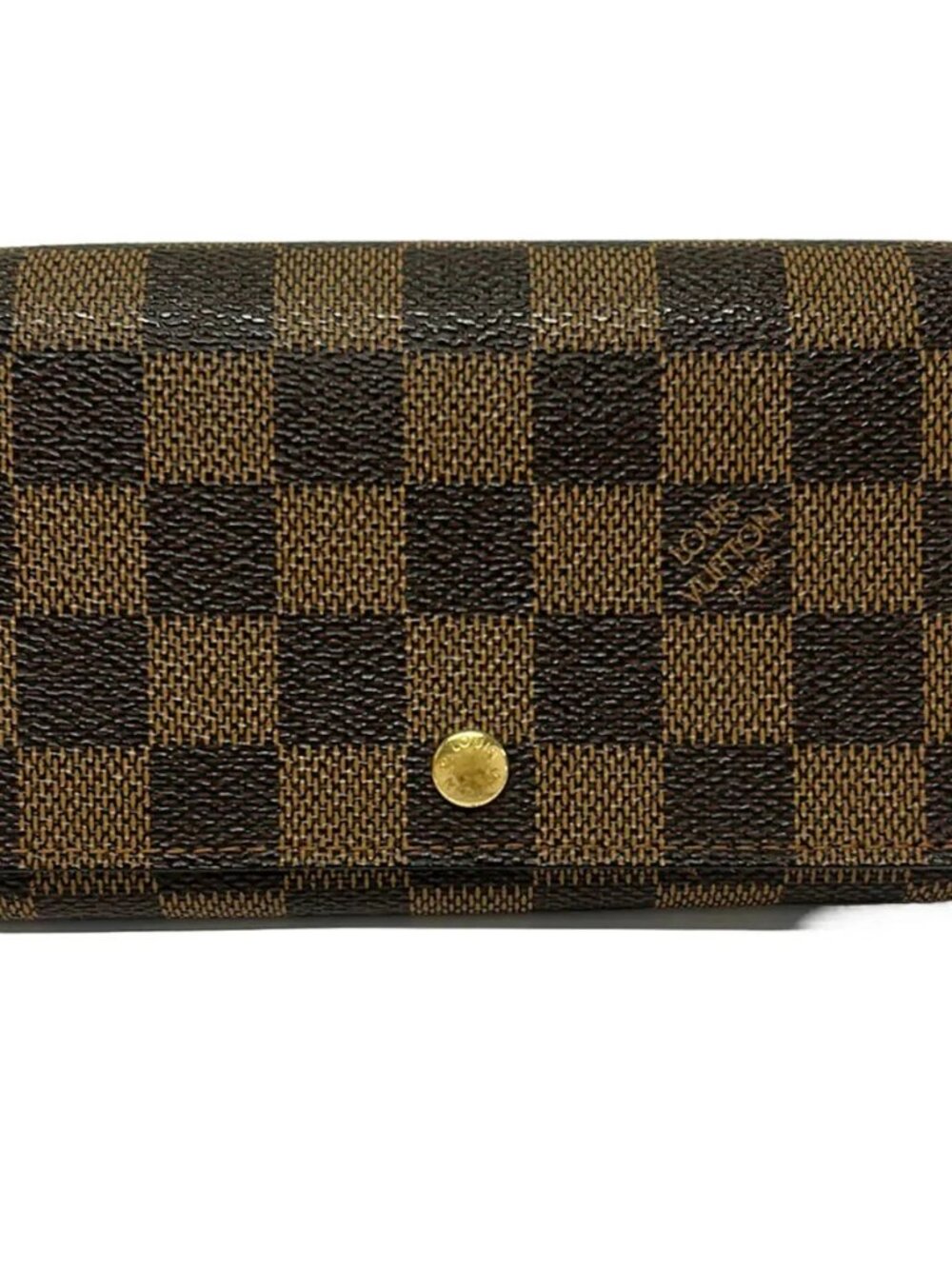LOUIS VUITTON Porte Monnaie Tresor N61730 Ebene Damier CA1003 Bifold Wallet